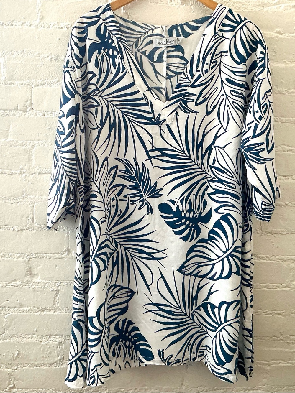 Tybee Island Clothing Co Tropical Hawaiian Print Tunic Top Dress Beachy Coastal